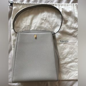 Valextra Brera Shoulder Bag in Ash Grey